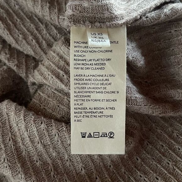 Anthropologie Maeve Addie Ruffled Hacci Cowl Neck XS mauve color - Picture 5 of 5